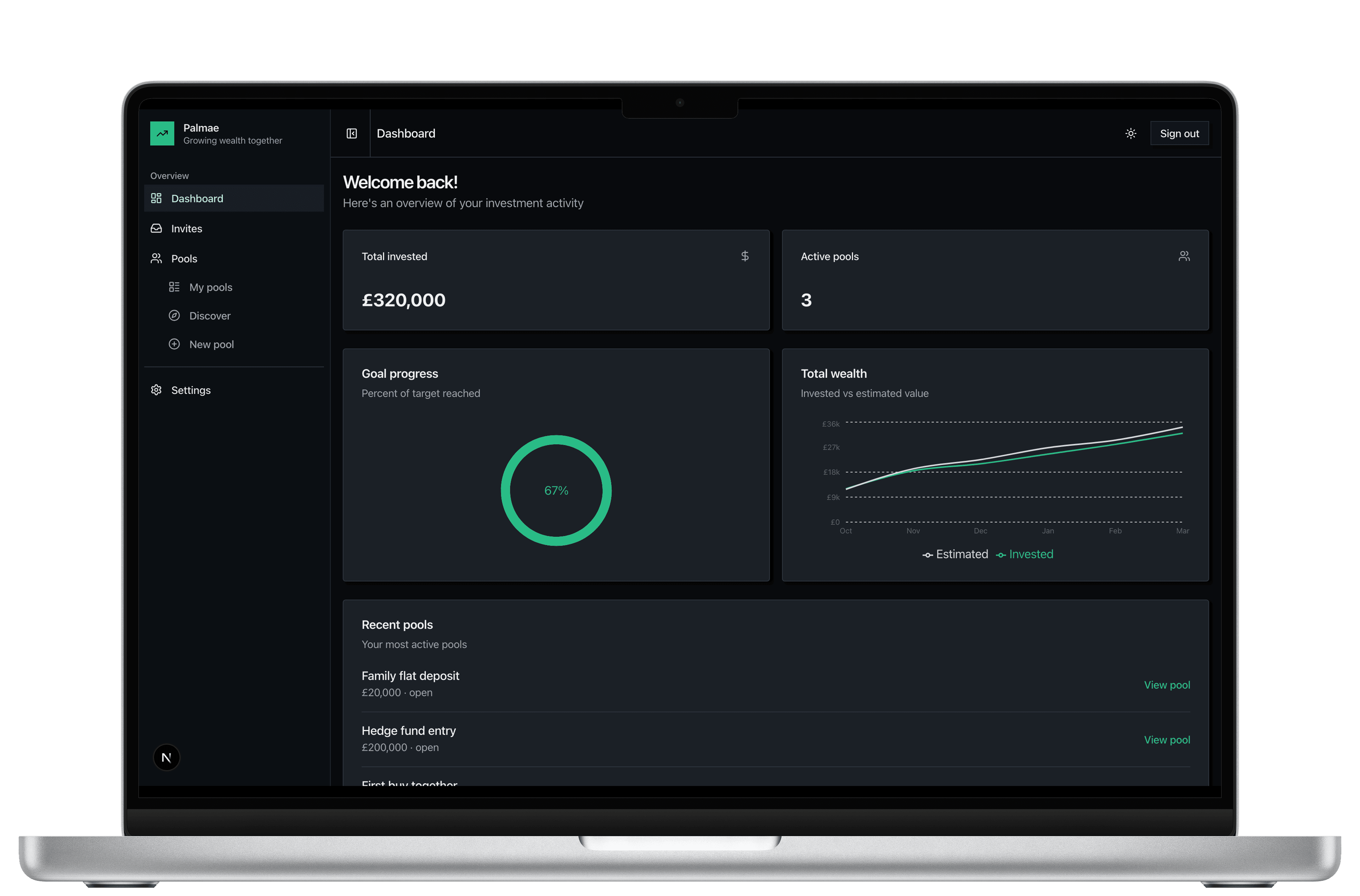 Palmae app on MacBook