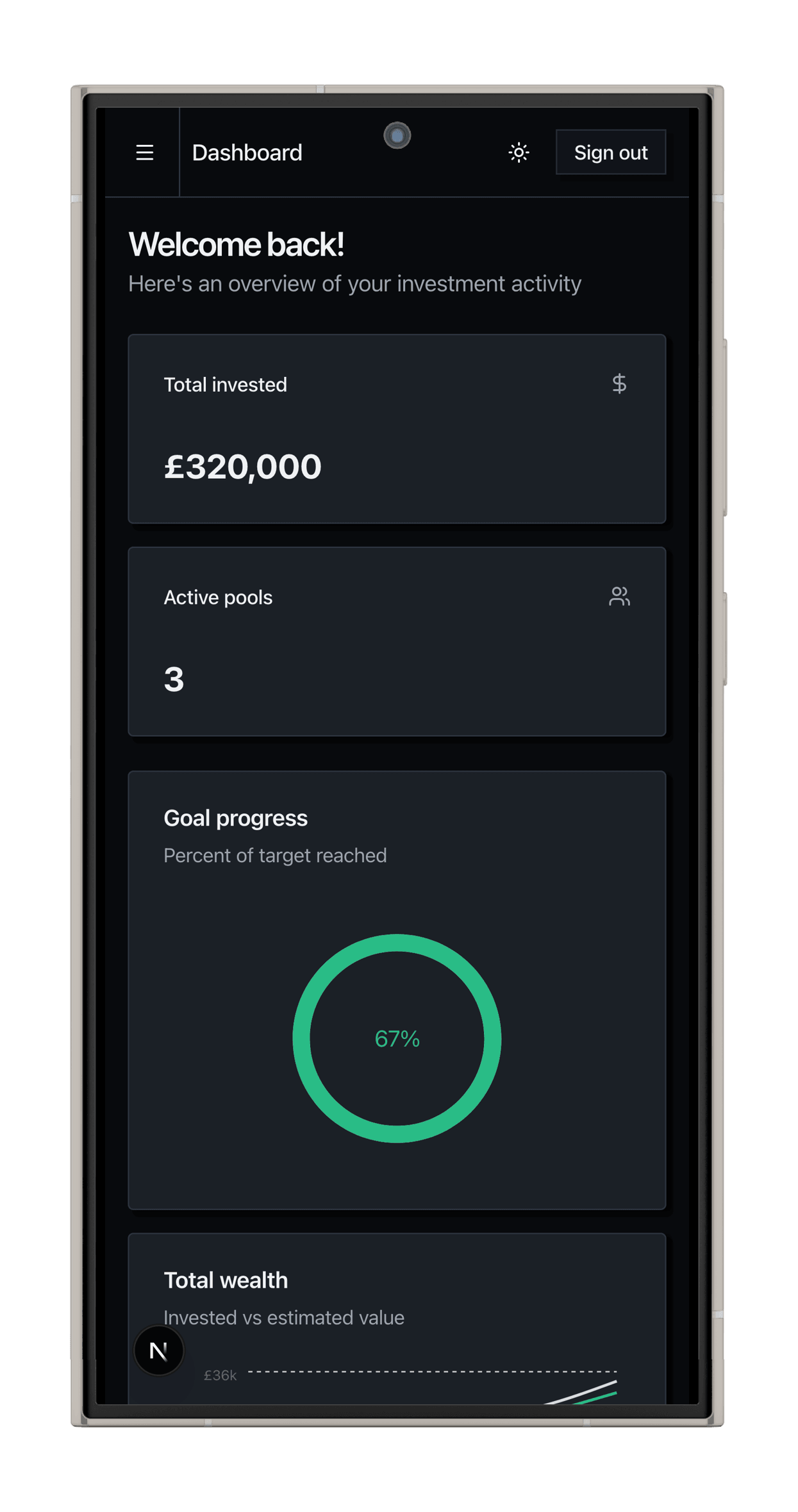 Palmae app on mobile
